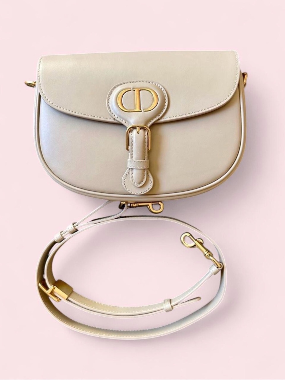 Dior Light Beige Bobby Bag with Gold Hardware